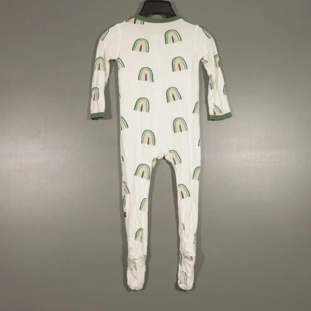 EUC Kyte Baby Green Rainbow Footie Size 6M-12M - Picture 3 of 9